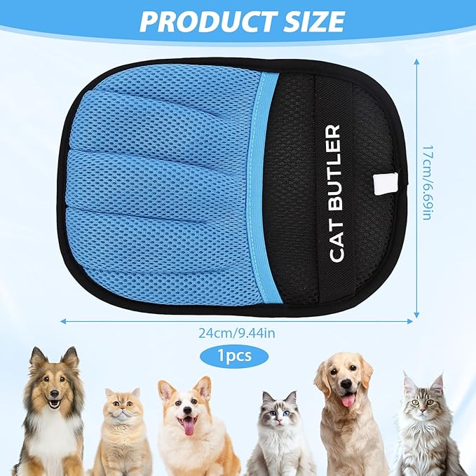 New Upgrade Electrostatic Gloves Pet Hair & Pet Hair Removal Glove for Cats ＆ Dogs - Reusable Grooming Mitt for Efficient Shedding Control