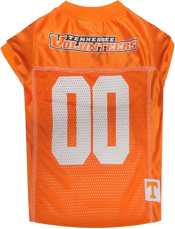 Pets First NCAA College Tennessee Volunteers Mesh Jersey for DOGS & CATS, X-Small.Licensed Dog Jersey with your Favorite Football/Basketball College Team