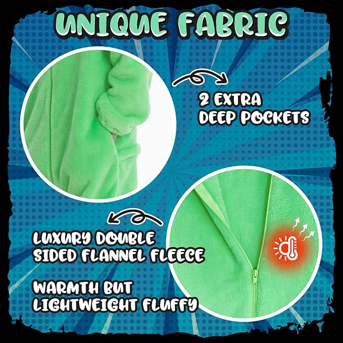 HSCTEK Fuzzy Teddy Fleece Adult Onesies Pajamas - Teen Long Sleeve Zip Up Hooded Blanket Sleep - One Piece Costume