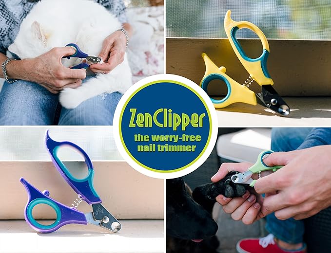 Zen Clipper Pet Nail Clipper for Dogs – Dog Nail Clipper for Safer Dog Grooming and Nail Care - Clean, Quiet, and Easy-to-Use Stainless Steel Dog Nail Trimmer - (3.5mm Hole)