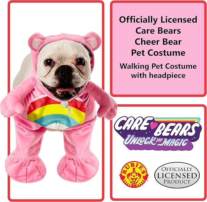 Rubies Care Bears: Cheer Bear Pet Costume for Dogs or Cats, Small