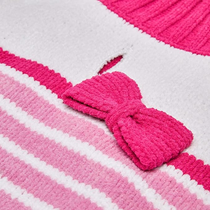 Blueberry Pet Pinky Princess Designer Chenille Dog Sweater in Pinky Princess, Back Length 16", Pack of 1 Clothes for Dogs