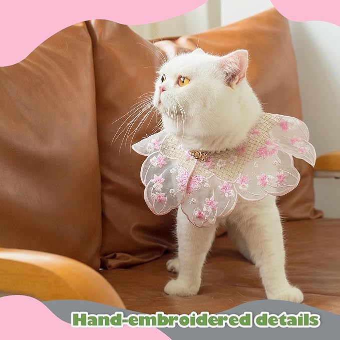 Leo Kitty New Year Pet Outfit for Cats & Small Dogs — Silky Pink Hand-Embroidered Costume, Photo-Ready Clothing for Halloween Ready
