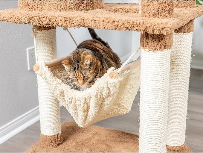 Armarkat 70" Cat tree With Scratch posts, Real Wood Cat House For Cats & Kittens, X7001
