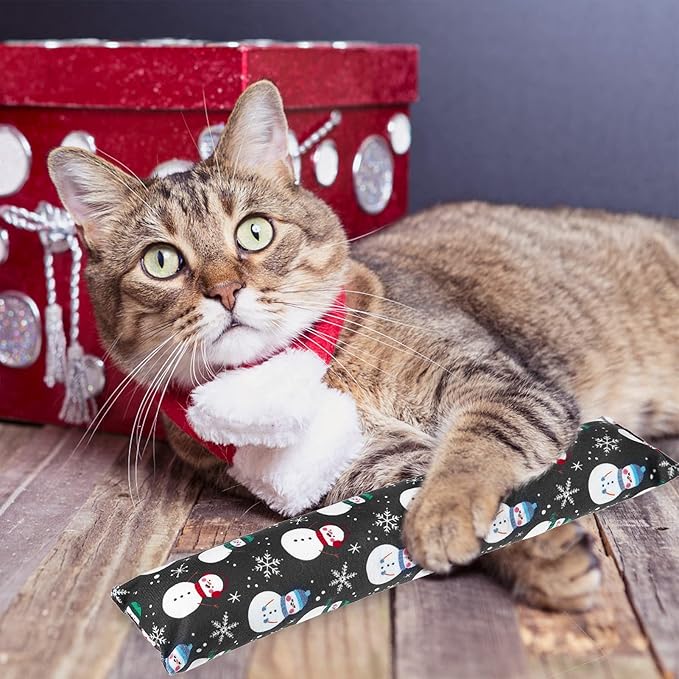 KOOLTAIL Cat Catnip Toys for Christmas, 3 Pack Durable Soft Kicker Toy Filled with Natural Catnip, Interactive Bite Resistant Chew Teeth Cleaning Gift for Indoor Cats Kitten