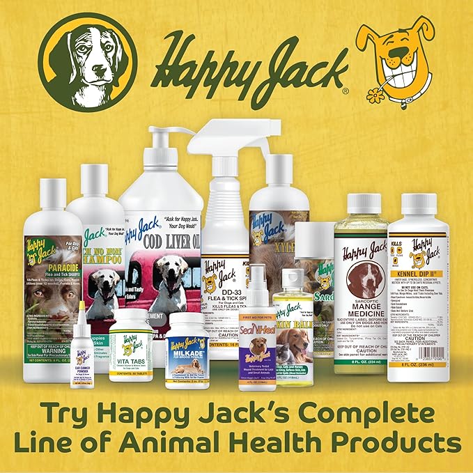Happy Jack Dog Itch Relief Shampoo & Medicated Treatment (12 oz) Stops Itching, Scratching & Gnawing Fast, Soothes Flea Bites & Allergies, Skin & Coat Care for Puppies, Adults & Sensitive Dogs