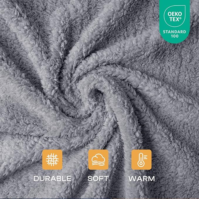 1 Pack 3 Calming Blankets Fluffy Premium Fleece Pet Blanket Soft Sherpa Throw for Dog Puppy Cat Beige/Pink/Grey Medium (30" x20")