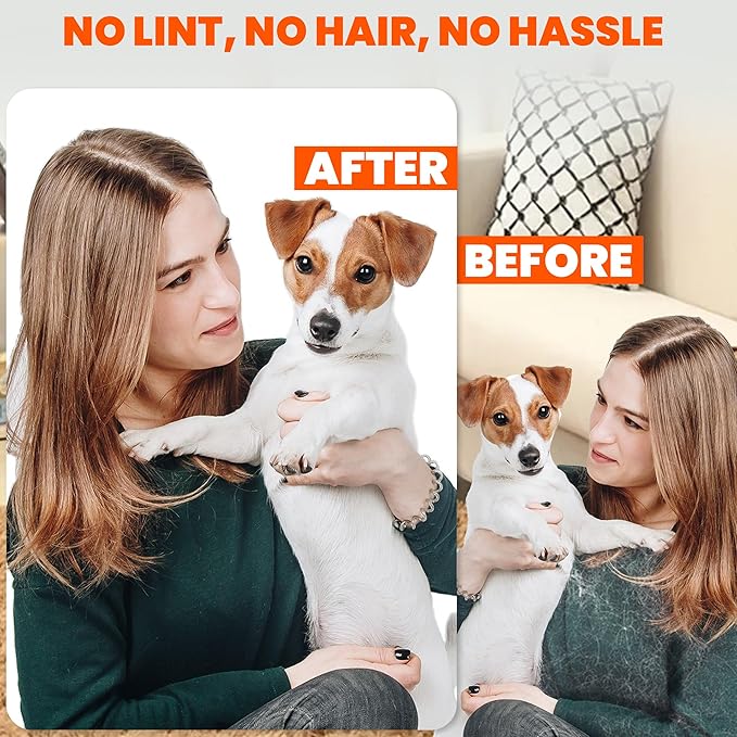 CALMZY 2Pcs Pet Hair Remover Gloves For Dogs & Cats Newly Upgraded four finger electrostatic magic Brush Easy To Use On Bedsheet,Carpet,Cloth,Sofa,couch,Blanket and Multifunctional Grooming Pet Gloves