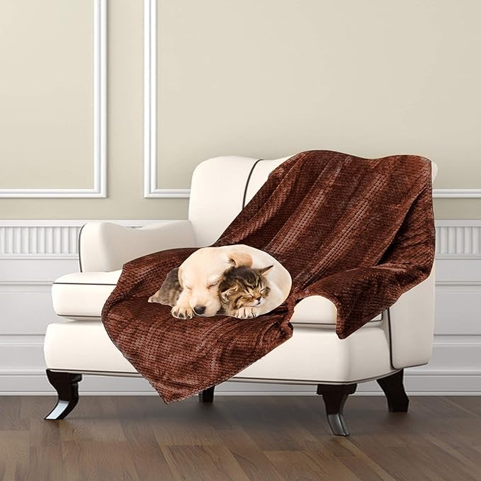Dog Blanket,Soft Fuzzy Blankets for Puppy, Small,Medium,Large,X-Large Premium Fluffy Blankets Plush Fleece Throw Dog Bed, Couch, Sofa, Reversible Travel Warm Covers