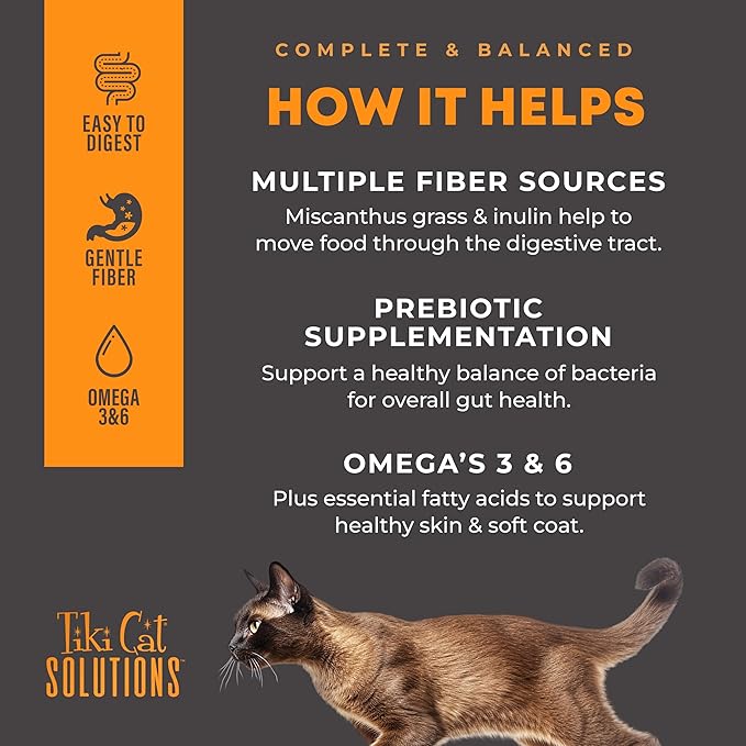 Tiki Cat Solutions Dry Cat Food, Digestion, Lamb & Egg, 5.6 lbs. Bag