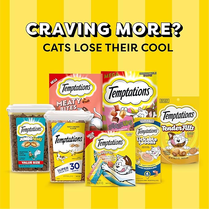 Temptations Creamy Puree Squeezable Lickable Cat Treats, Wet Cat Treats with Chicken, Salmon, and Tuna Variety Pack, 0.42 oz. Tubes, 24 Count, Pack of 2 (48 Total)