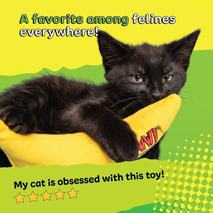 Yeowww! Catnip Toy, Yellow Banana