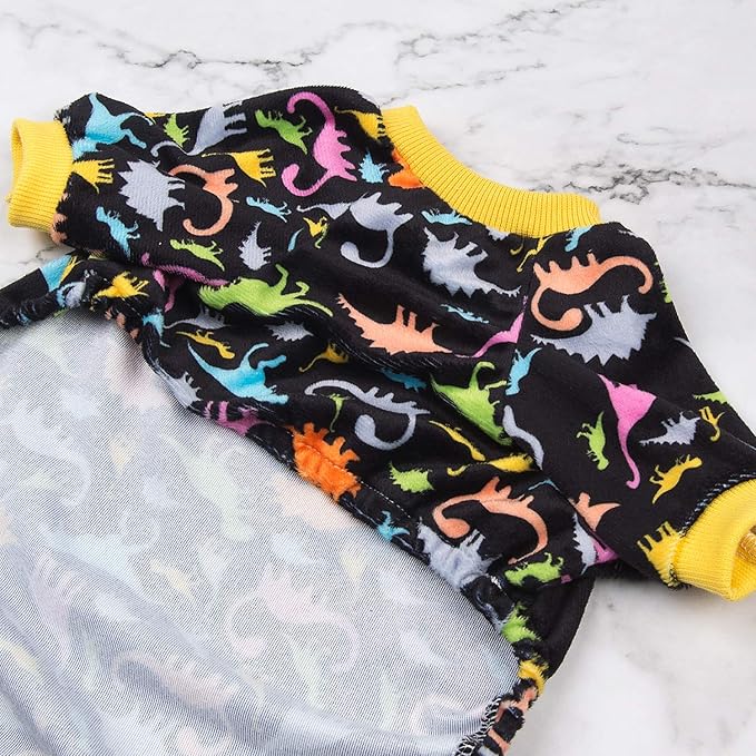 CuteBone Dog Halloween Pajamas Puppy Onesies Small Dogs Soft Pjs Coat Cat Apparel Comfy Pet Christmas Clothes Outfit Doggie Bodysuit P26M
