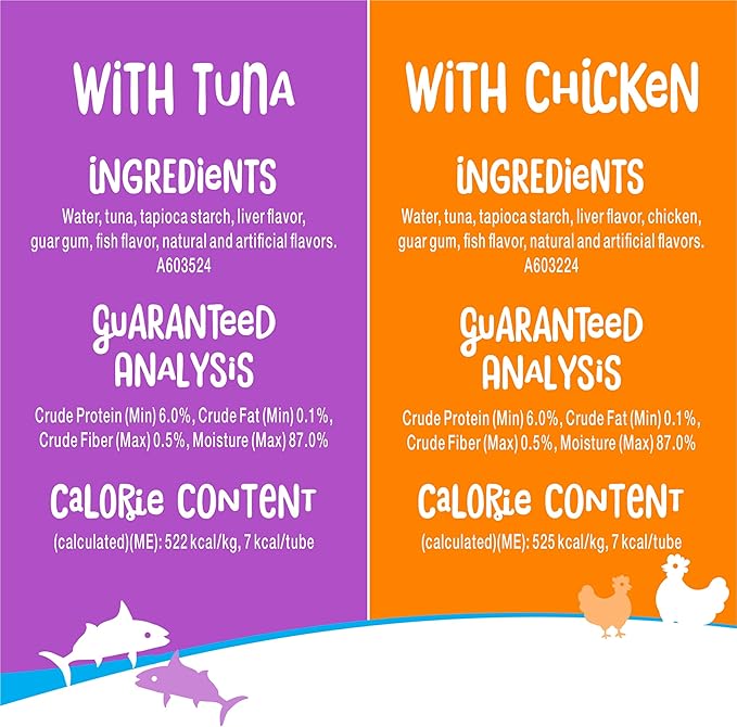 Purina Friskies Lil' Lickables with Chicken or Tuna Variety Pack Lickable Cat Treats  - 5 oz. (Pack of 10)
