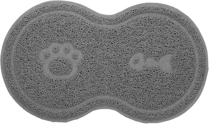 Pet Placemats for Food Water Cat Litter Mat Non Mat for Pets Grey Sturdy Easy to Maintain