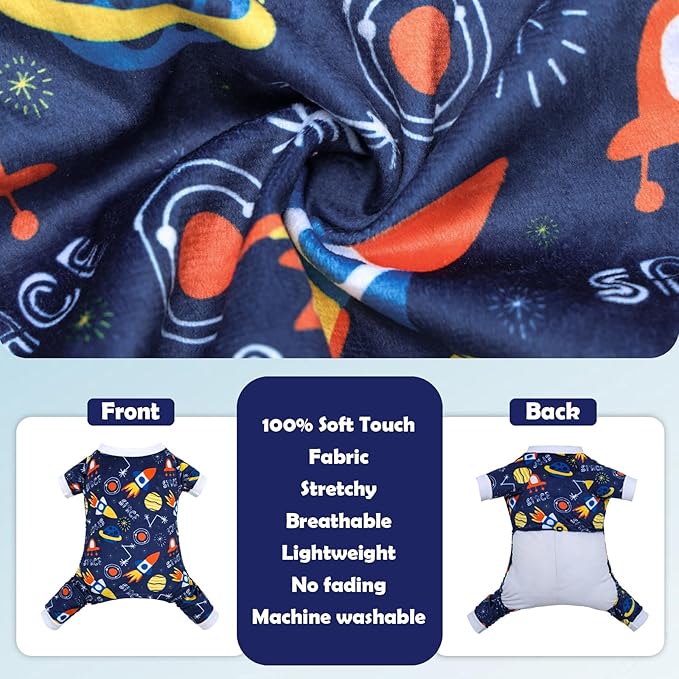 CuteBone Fleece Dog Pajamas Clothes Puppy Jammies Pet Apparel Cat Onesie for Chihuahua Yorkie Frenchies P317S