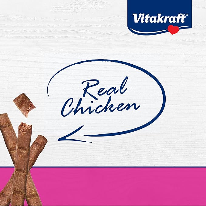 Vitakraft PurrSticks Meaty Cat Sticks - Chicken - Segmented and Breakable Meatstick - Deliciously Tender, 6 Count (Pack of 1)