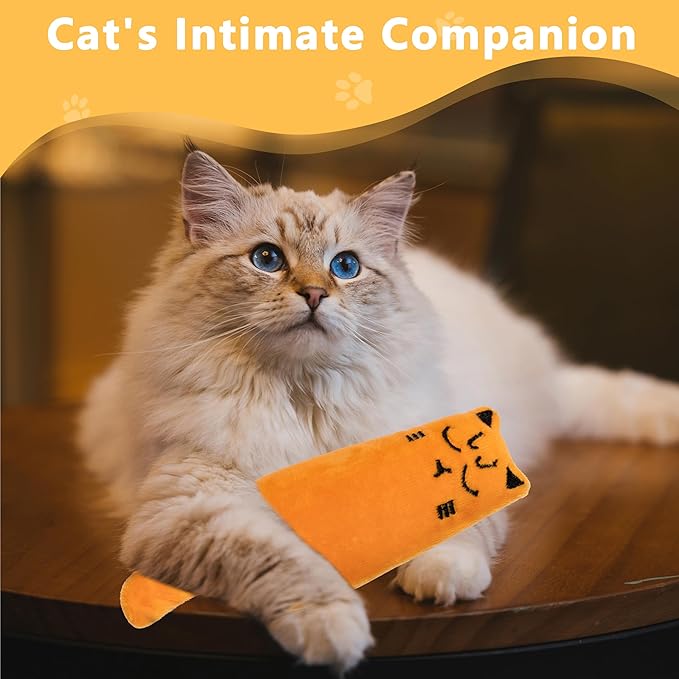 5pcs Catnip Toys, Funny cat Toy, bite Resistant cat Toys, Indoor Cartoon cat Toys for cat,cat chew Toy