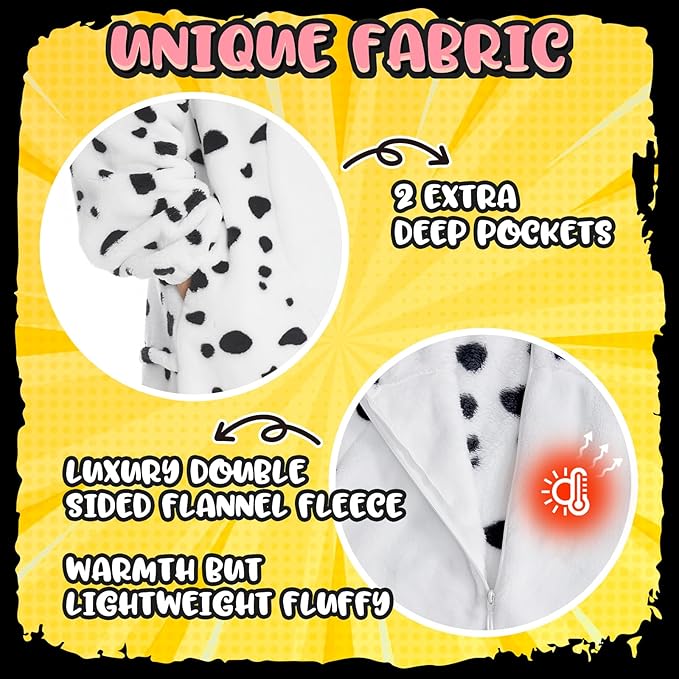 HSCTEK Fuzzy Teddy Fleece Adult Onesies Pajamas - Teen Long Sleeve Zip Up Hooded Blanket Sleep - One Piece Costume