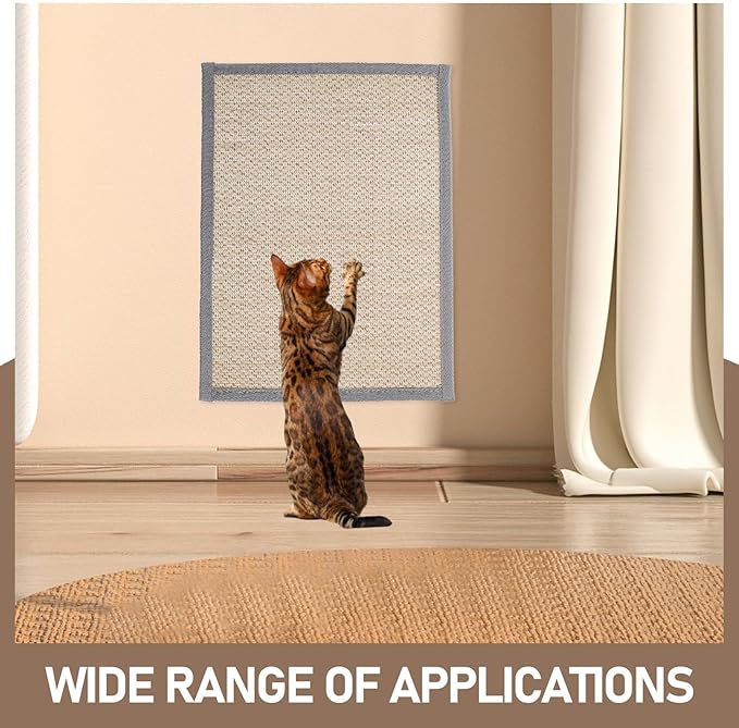 GALPADA Cat Scratching Board with Spiral Nails 30x40cm Indoor Cat Scratch Mat Sofa Protector Cardboard Scratching Pad for Fabric Furniture and Beds