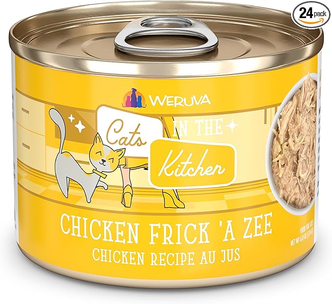 Weruva Cats in The Kitchen, Chicken Frick 'A Zee with Chicken Au Jus Cat Food, 6oz Can (Pack of 24)