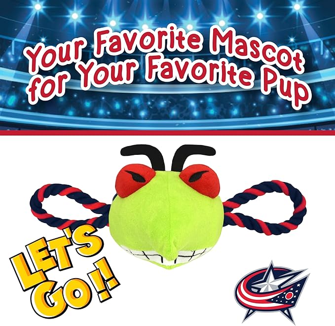 Pets First NHL Columbus Blue Jackets Mascot Rope Toy, Team Color, One Size (CBJ-3242)