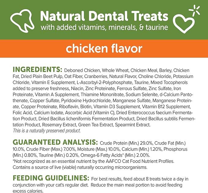 Whimzees Wellness Cat Dental Treats,Chicken Flavor,(4.5 Ounce Bag),(Pack of 2)