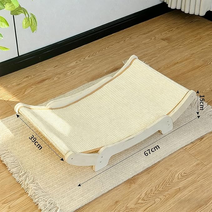 Combined Board and Sleeping Bed Reinforced Sisal Fiber Hardwood Base Spacious Design Home Furniture Protector
