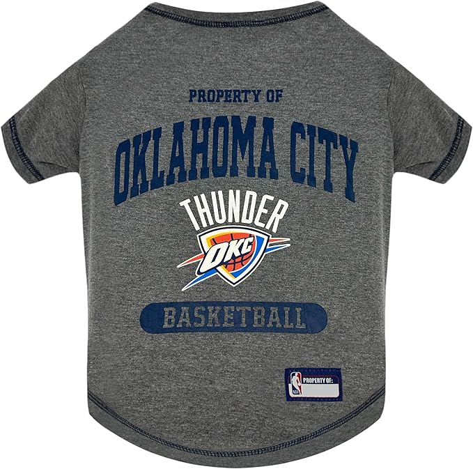Pets First NBA Licensed Hoodies & T-shirt for Dogs & Cats, Oklahoma City Thunder, Medium
