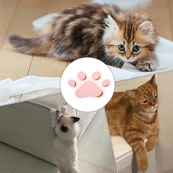 Cat Wall Scratcher | Self-Adhesive Flexible Funny - Cat Scratch Pad Cute Wall Decor | for Climbing Indoor Pet Couch Bed Carpet Door Floor Home Decor Protection