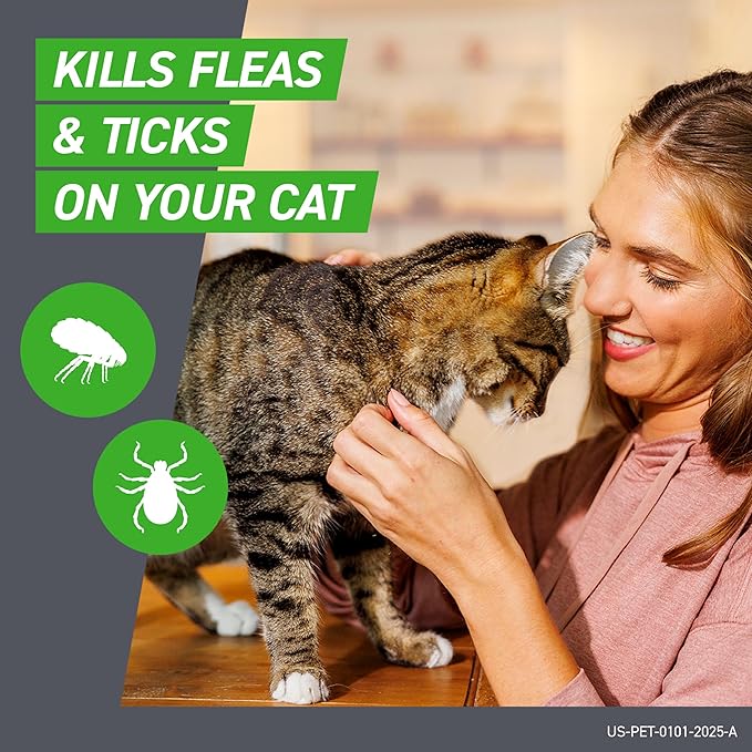 FRONTLINE Plus Flea & Tick Spot Treatment for Cat & Kitten (Green) Count of 6