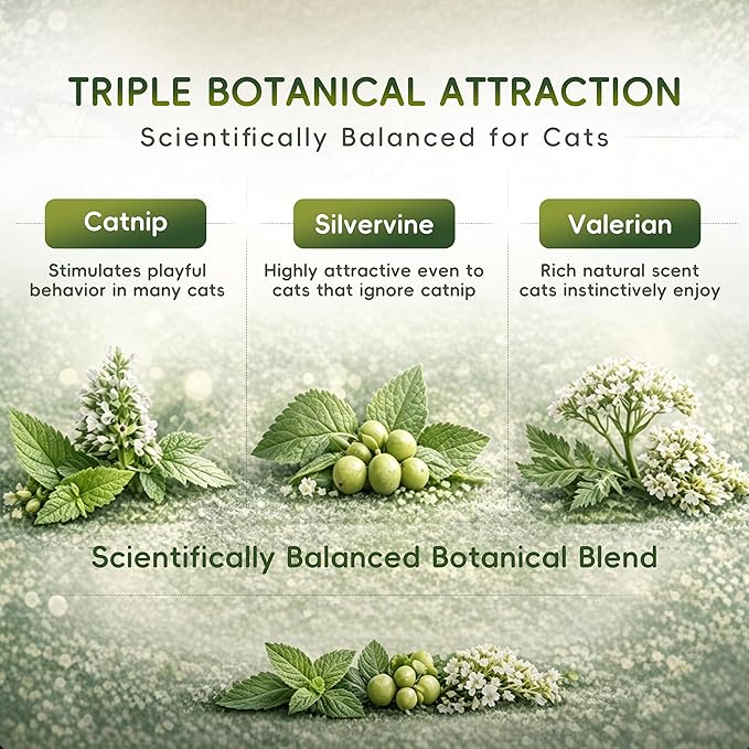 Silvervine Spray for Cats with Catnip and Valerian, Helps Encourage Play, Scratching and Relaxation, Spray for Cat Toys, Scratchers, Beds and Carriers, 2 fl oz