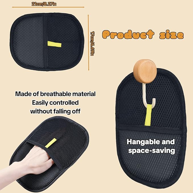 Pet Hair Removal Gloves for Cats & Dogs – Reusable Grooming Glove with Static Charge to Remove Fur from Furniture, Carpet, Car Seats & Clothes – Upgraded Pet Hair Remover Mitt(1PCS)