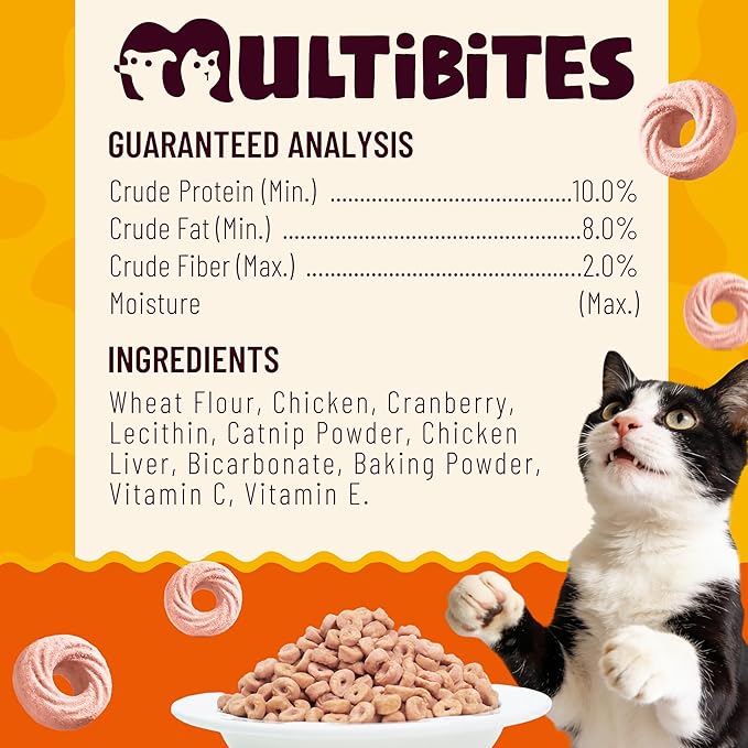 8 oz Cranberry Treats UT Support Catnip Flavor Healthy Cat Snacks Training Biscuits Cat Treats