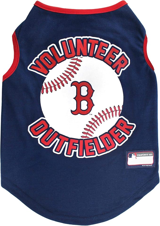 Pets First RSX-4104-LG Boston Red Sox Tank Top with Bandana