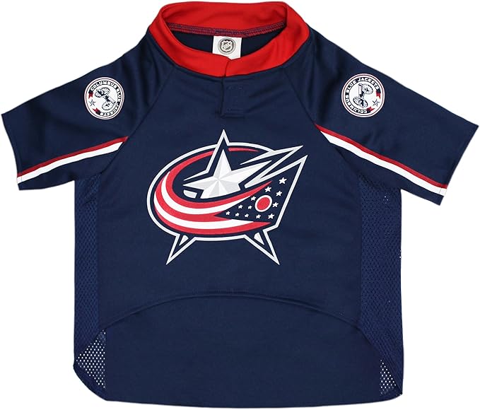 Pets First NHL Columbus Blue Jackets Jersey for Dogs & Cats, Medium. - Let Your Pet be a Real NHL Fan! (Pack of 2)