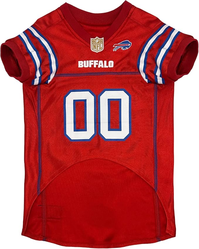 NFL Buffalo Bills Color Rush Dog Jersey, Size: X-Small. Color Rush Jersey, Cool and Sporty Dog Shirt, Best Football Jersey Costume for Dogs & Cats. Licensed Jersey Shirt