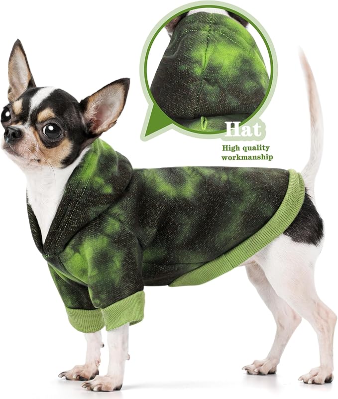 Vibrant Dog Hoodie with Convenient Leash Hole – Stylish and Cozy Sweatshirt for Small, Medium, and Large Dogs, Perfect for Walks, Casual Outings, and Everyday Comfort.Green XXL