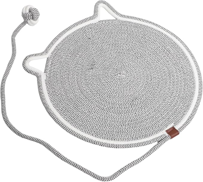 Beaupretty Cat Scratching Pad Indoor Sturdy Cardboard Scratcher Mat Non-Slip Small Gray for Sofa Bed Furniture Protection Kitten