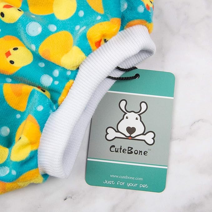 CuteBone Dog Halloween Pajamas Puppy Onesies Small Dogs Soft Pjs Coat Cat Apparel Comfy Pet Christmas Clothes Outfit Doggie Bodysuit P50XS