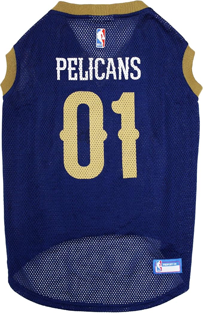 Pets First NBA NEW ORLEANS PELICANS DOG Jersey, X-Small - Tank Top Basketball Pet Jersey