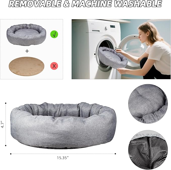 Cat Hammock Bed for Desk Edge, Rotating & Height Adjustable Pet Lounge with Thick Soft Cushion, Space Saving Desk Mounted Resting Perch for Cats & Small Pets Up to 45 lbs, Grey