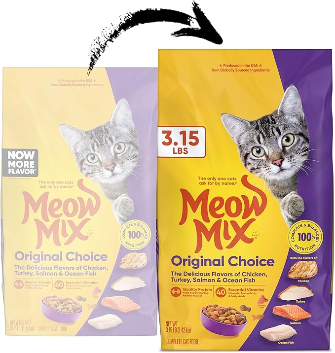 Meow Mix Original Choice Dry Cat Food, 3.15 Pounds