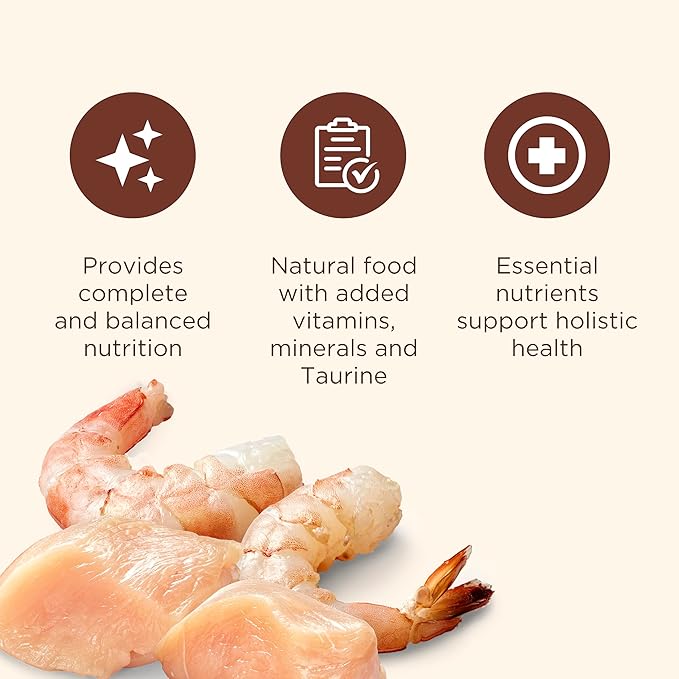 Nutrish Grain Free Wet Cat Food Chicken & Shrimp Pawttenesca Whole Health Blend with Real Shredded Chicken & Whole Shrimp in Sauce, 2.8 oz. Cup, Pack of 12 (Rachael Ray)