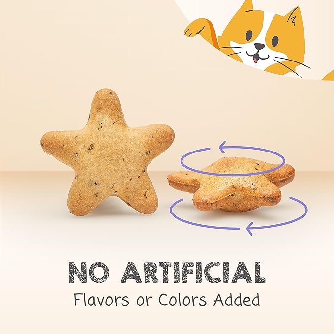 MEOWEE! Starry Spinners Cat Treat, 2.8 Ounce, 2-in-1 Treat & Toy Made with Real Chicken, Chicken Liver & Catnip, Encourages Playfulness & Low Calorie (Pack of 2)