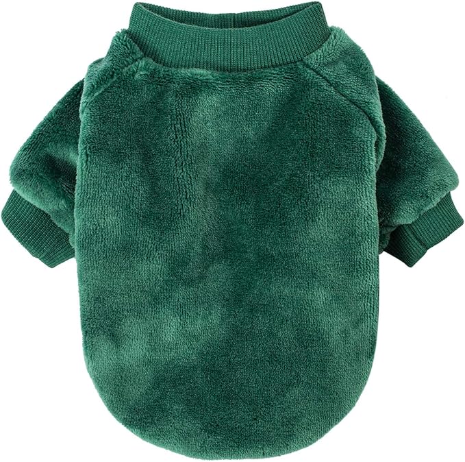 Dog Sweater | 2-Pack Clothes Jackets XXS - XXL for Small Dog Breed (Male & Girl), Super Soft Winter Coats Sweaters for Dogs and Cats, Pet Apparel Outfits (Wine red,Dark Green, X-Large)