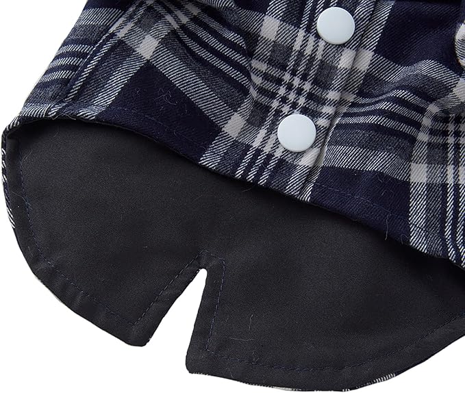 GabeFish Pets Wedding Jackets Suit for Dogs with Bow Tie Puppy Cat Formal Clothes Shirt Tuxedo (Navy, S (Chest 12.9in/33cm))