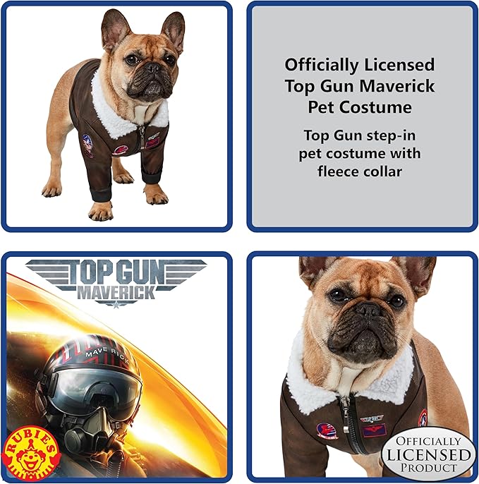 Top Gun: Maverick Pet Costume for For Dogs or Cats by Rubies, Small