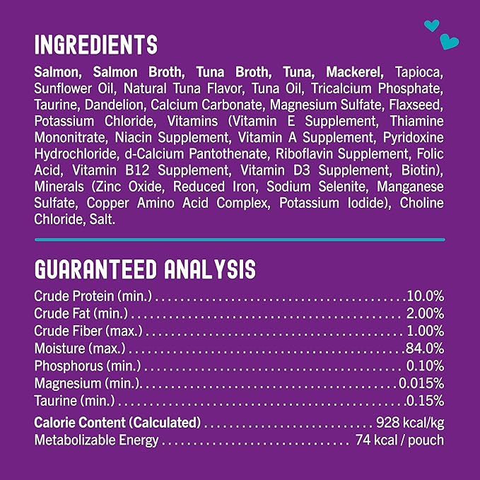 Stella & Chewy's Carnivore Cravings Wet Cat Food - Premium Pouches - Grain Free, High Protein Salmon, Tuna & Mackerel - Perfect For Picky Eaters - Complete Meal or Topper (2.8 oz, 24 Pack)