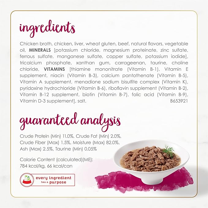 Purina Fancy Feast Wet Cat Food Gourmet Naturals White Meat Chicken & Beef Recipe in Gravy - (Pack of 12) 3 oz. Cans